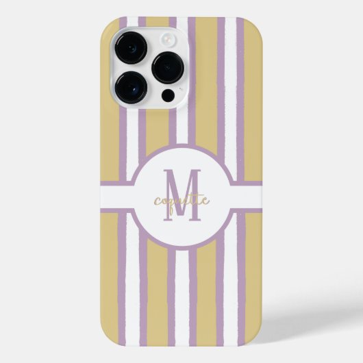 Coquette Aesthetic Personalized Preppy Monogram iPhoneケース (裏面)