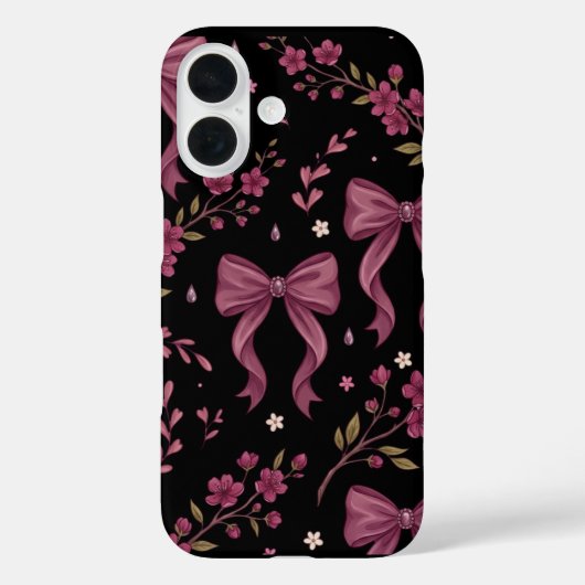 Coquette Aesthetic Pink Bows and Floral iPhonecase Case-Mate iPhoneケース (裏面)