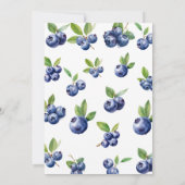 Coquette Berry Sweet blueberry Baby Shower 招待状 (裏面)
