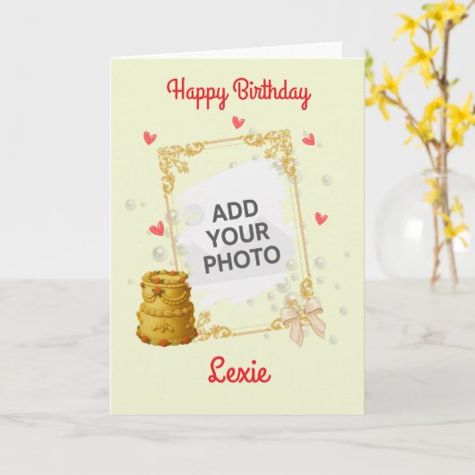 Coquette Birthday Card カード (黄色い花)
