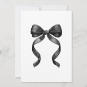 Coquette Black Bow Birthday Invitation 招待状 (裏面)