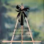 Coquette Black Bow & Tassel Graduation Party Sign アクリルサイン (ニュートラル)