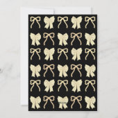 Coquette Black & Gold Bow Horse Chinese New Year シーズンカード (裏面)