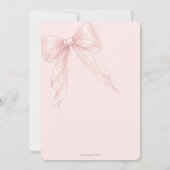 Coquette Blush Pink Ribbon Bow Sweet 16 Birthday 招待状 (裏面)