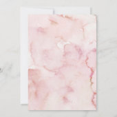 Coquette Blush Pink Rustic Winter Baby Shower 招待状 (裏面)