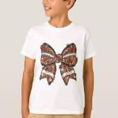 Coquette Bow American Footll Game Day Thanksgiving Tシャツ (正面)