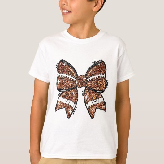 Coquette Bow American Footll Game Day Thanksgiving Tシャツ (正面)
