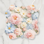 Coquette Bow Bloom Baby Shower Thank You フェイバータグ (裏面)