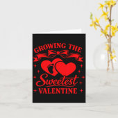 Coquette Bow Cherry Heart Valentine Pregnancy Reve カード (黄色い花)