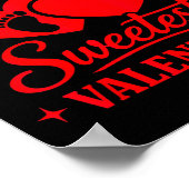 Coquette Bow Cherry Heart Valentine Pregnancy Reve ポスター (角)