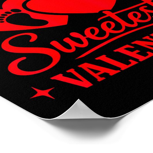 Coquette Bow Cherry Heart Valentine Pregnancy Reve ポスター (角)