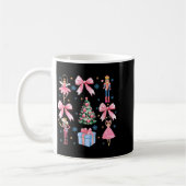 Coquette Bow Christmas Nutcracker Ballet Festive W コーヒーマグカップ (左)