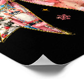 Coquette Bow Christmas Nutcracker Ballet Festive W ポスター (角)