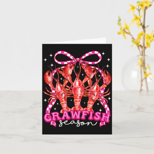 Coquette Bow Crawfish Boil Season For Men Women Ki カード (黄色い花)