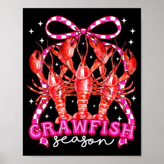 Coquette Bow Crawfish Boil Season For Men Women Ki ポスター (正面)