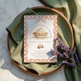 Coquette Bow Cutie Pie Fall Baby Shower 招待状