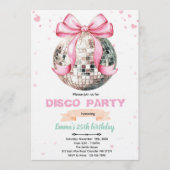 Coquette Bow Disco Party Invitation 招待状 (正面)