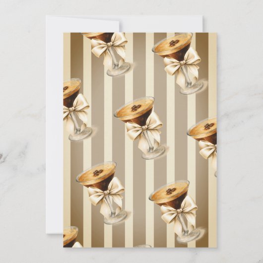Coquette Bow Espresso Martini Bridal Shower 招待状 (裏面)