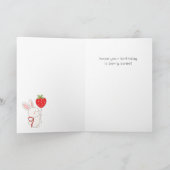 Coquette Bow Frame Photo Happy Birthday Card カード (内部)