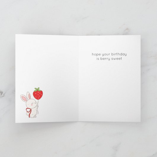 Coquette Bow Frame Photo Happy Birthday Card カード (内部)