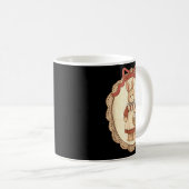 Coquette Bow Funny Bunny Eggs Rabbit Happy Easter コーヒーマグカップ (正面右)