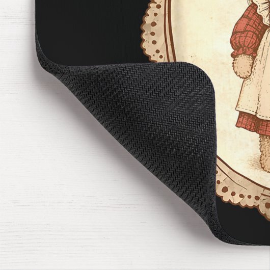 Coquette Bow Funny Bunny Eggs Rabbit Happy Easter  マウスパッド (コーナー)