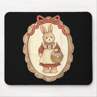 Coquette Bow Funny Bunny Eggs Rabbit Happy Easter  マウスパッド