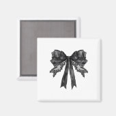Coquette Bow Funny Ghost Witch Spooky Season Happy マグネット (正面/裏面)