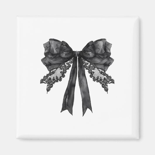 Coquette Bow Funny Ghost Witch Spooky Season Happy マグネット (正面)