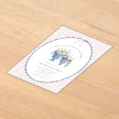 Coquette Bow Garden Manor Bridal Shower Invitation アクリル招待状 (レイダウン)