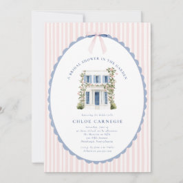 Coquette Bow Garden Manor Bridal Shower Invitation 招待状
