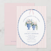 Coquette Bow Garden Manor Bridal Shower Invitation 招待状 (正面/裏面)