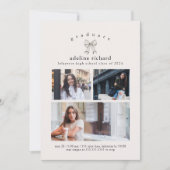 Coquette Bow Graduation Announcement 招待状 (正面)