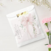Coquette Bow Greenery Bridal Shower フェイバーバッグ (封をした状態)