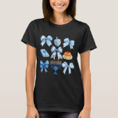 Coquette Bow Hanukkah Chanukah Pajama Latke Jewish Tシャツ (正面)