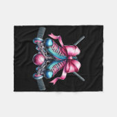 Coquette Bow Inline Hockey Player Girl Mom Mother' フリースブランケット (正面(横))
