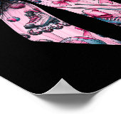 Coquette Bow Inline Hockey Player Girl Mom Mother' ポスター (角)