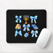Coquette Bow Jewish Holiday Chanukah Hanukkah Meno マウスパッド (マウス)