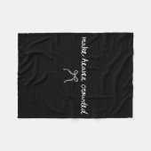 Coquette Bow Make Heaven Crowded Funny Religious C フリースブランケット (正面(横))