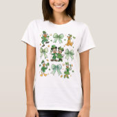 Coquette Bow Mickey And Friends St. Patrick’s Day  Tシャツ (正面)