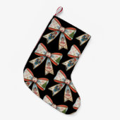 Coquette Bow Nutcracker Christmas Family Holiday スモールクリスマスストッキング (正面 (吊り時))