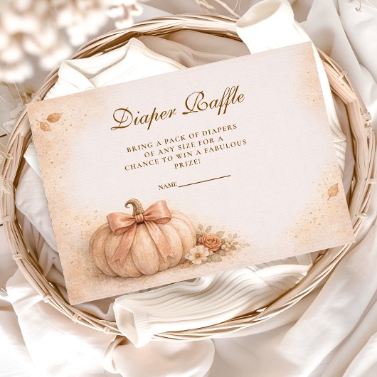 Coquette Bow Pumpkin Fall Diapper Raffle エンクロージャーカード