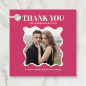 Coquette Bow Retro Wedding フェイバータグ (正面)