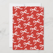 Coquette Bow Retro Wedding 招待状 (裏面)