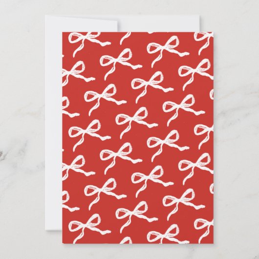 Coquette Bow Retro Wedding 招待状 (裏面)