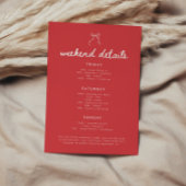 Coquette Bow Script Bachelorette Weekend Details エンクロージャーカード