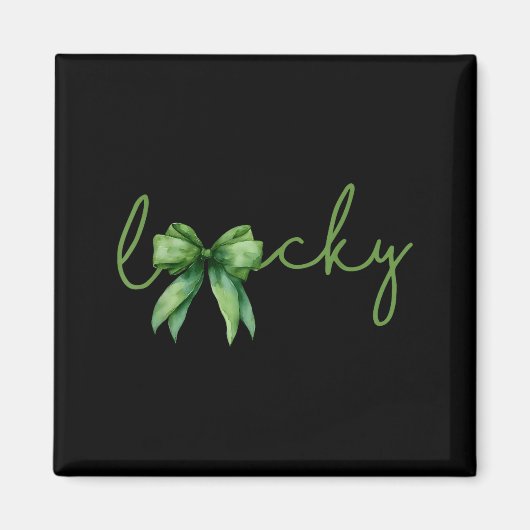 Coquette Bow St.patricks Day Lucky Shamrock Irelan マグネット (正面)