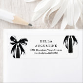 Coquette Bow & Tassel Graduation Return Address ラベル (インサイチュ)