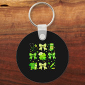 Coquette Bow Tie Nurse Funny For Girl Women St Pat キーホルダー (正面)