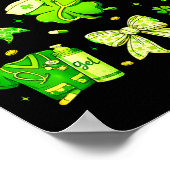 Coquette Bow Tie Nurse Funny For Girl Women St Pat ポスター (角)